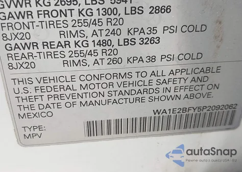 2023 Audi Q5 Premium Plus 55 Tfsi E S Line Quattro S Tronic from USA, damaged, VIN WA1E2BFY5P2092062